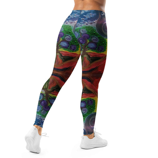 Heathers Worlds Leggings/Original Abstract Art Print
