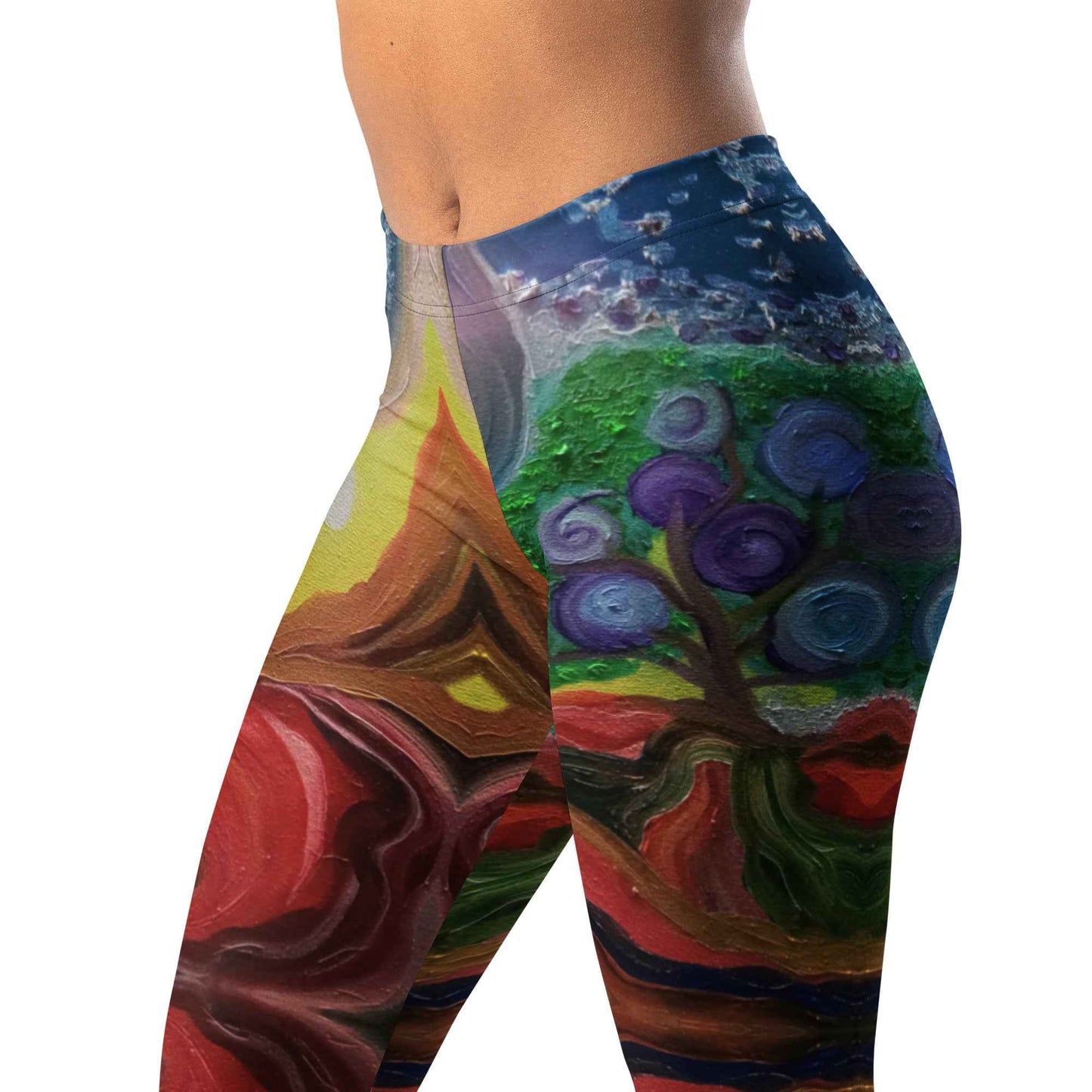 Heathers Worlds Leggings/Original Abstract Art Print