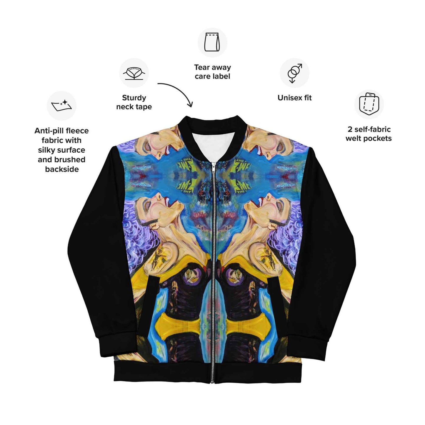 Heathers Worlds Original Art Print Unisex Bomber Jacket - HEATHERS WORLDS9940764_10877