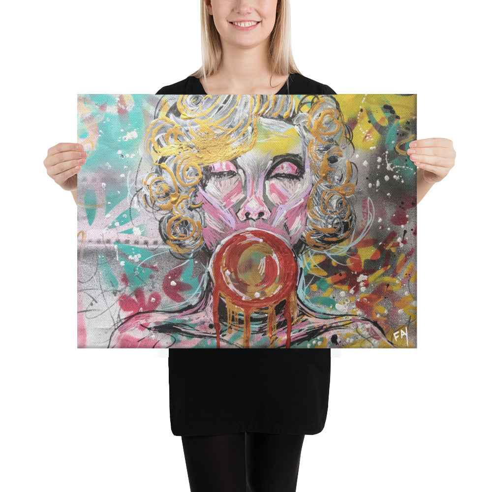 I found myself in Wonderland/Original Art Print on Canvas/by Fay