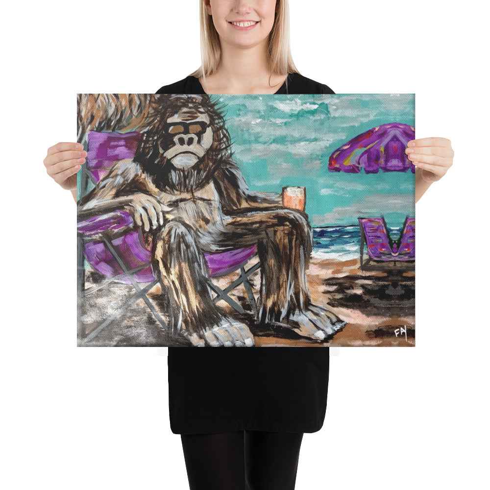 Bigfoots Day Off/original paint print on Canvas/by Fay - HEATHERS WORLDS2662326_7