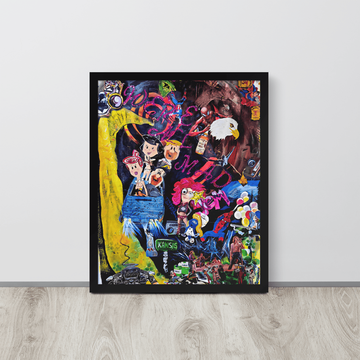 Art Therapy – Mixed Media Collage Poster Print by Fay - HEATHERS WORLDS7395537_4399FRAMED-POSTER