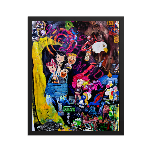 Art Therapy – Mixed Media Collage Poster Print by Fay - HEATHERS WORLDS7395537_4399FRAMED-POSTER