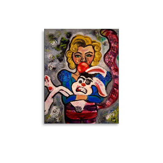 Marilyn's Rabbit/Mixed Media Original Poster Print - HEATHERS WORLDS9686017_14125POSTER