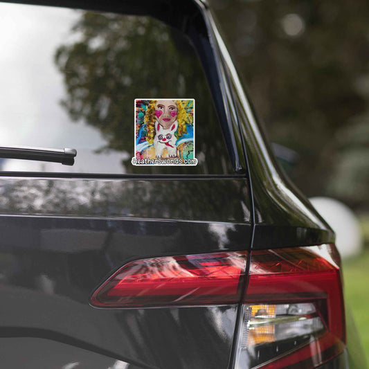 Share Your Weird with Heathersworlds Bubble-free stickers