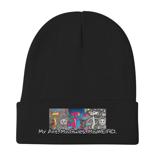 My Art. My Rules. My WEIRD. Embroidered Beanie - HEATHERS WORLDS4060131_4522