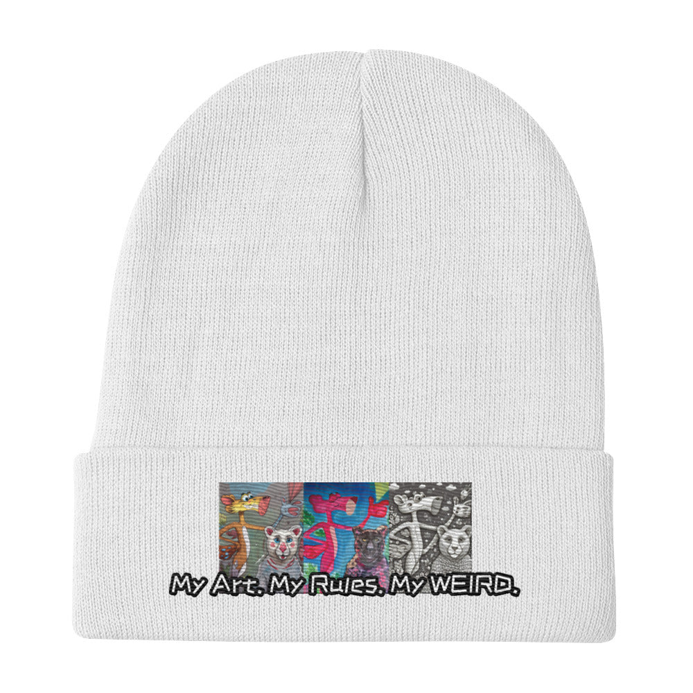 My Art. My Rules. My WEIRD. Embroidered Beanie - HEATHERS WORLDS4060131_4525