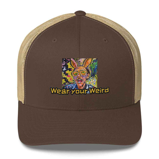 Wear Your Weird Art Snapback Embroidered Trucker Cap - HEATHERS WORLDS9556058_8749
