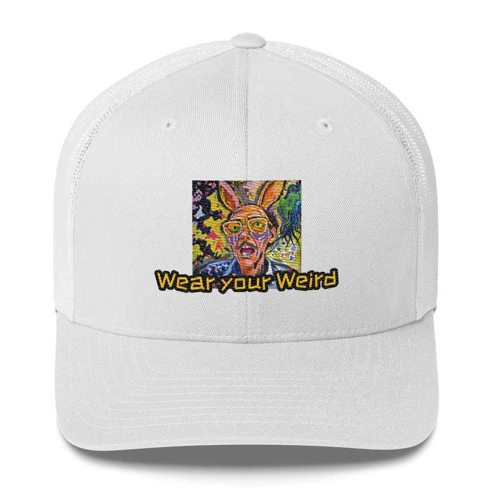 Wear Your Weird Art Snapback Embroidered Trucker Cap - HEATHERS WORLDS9556058_8746