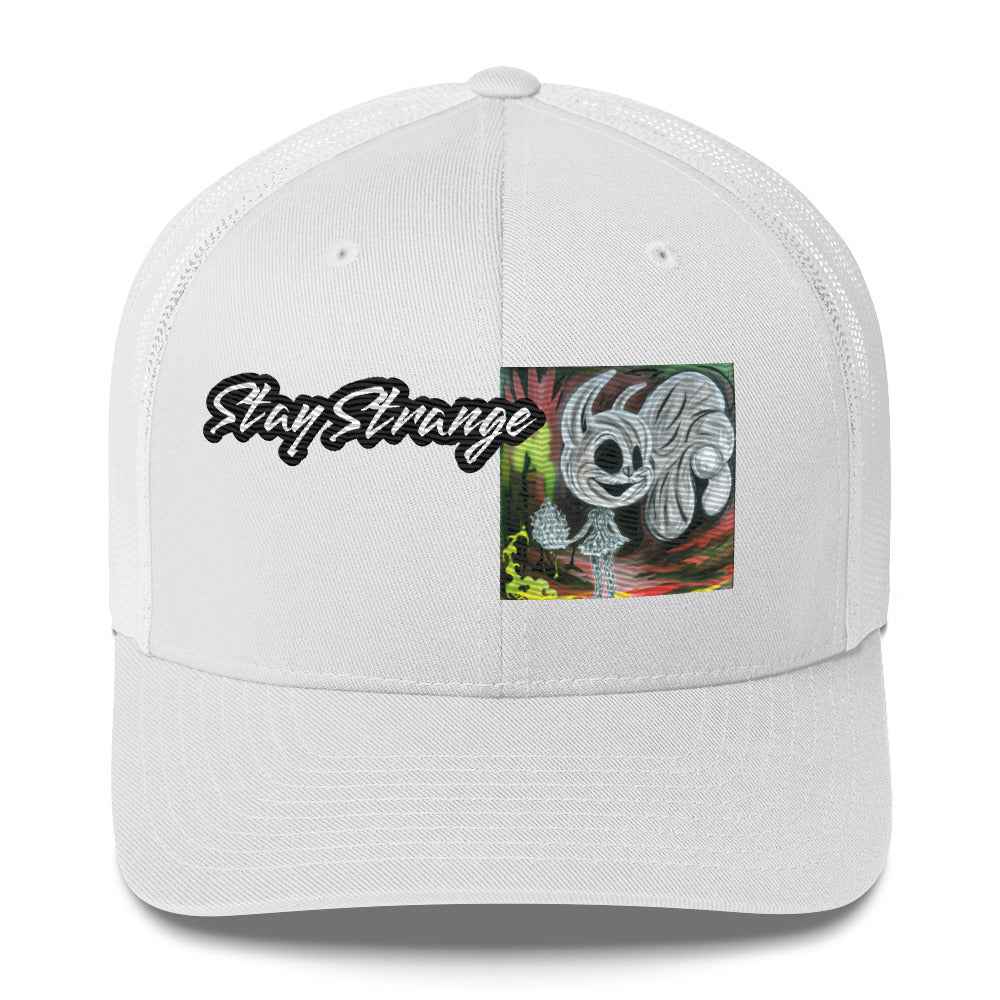 Stay Strange Weird Art Snapback Embroidered Trucker Cap - HEATHERS WORLDS2268822_8746