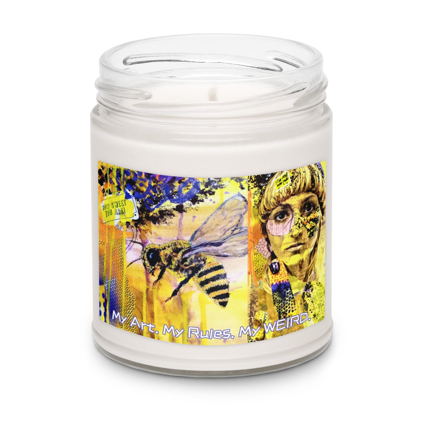 Heathers Worlds Scented soy candle My Art. My Rules. My WEIRD. - HEATHERS WORLDS4811624_22807