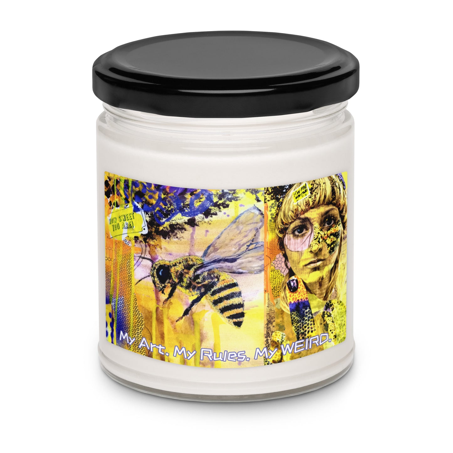 Heathers Worlds Scented soy candle My Art. My Rules. My WEIRD. - HEATHERS WORLDS4811624_22807