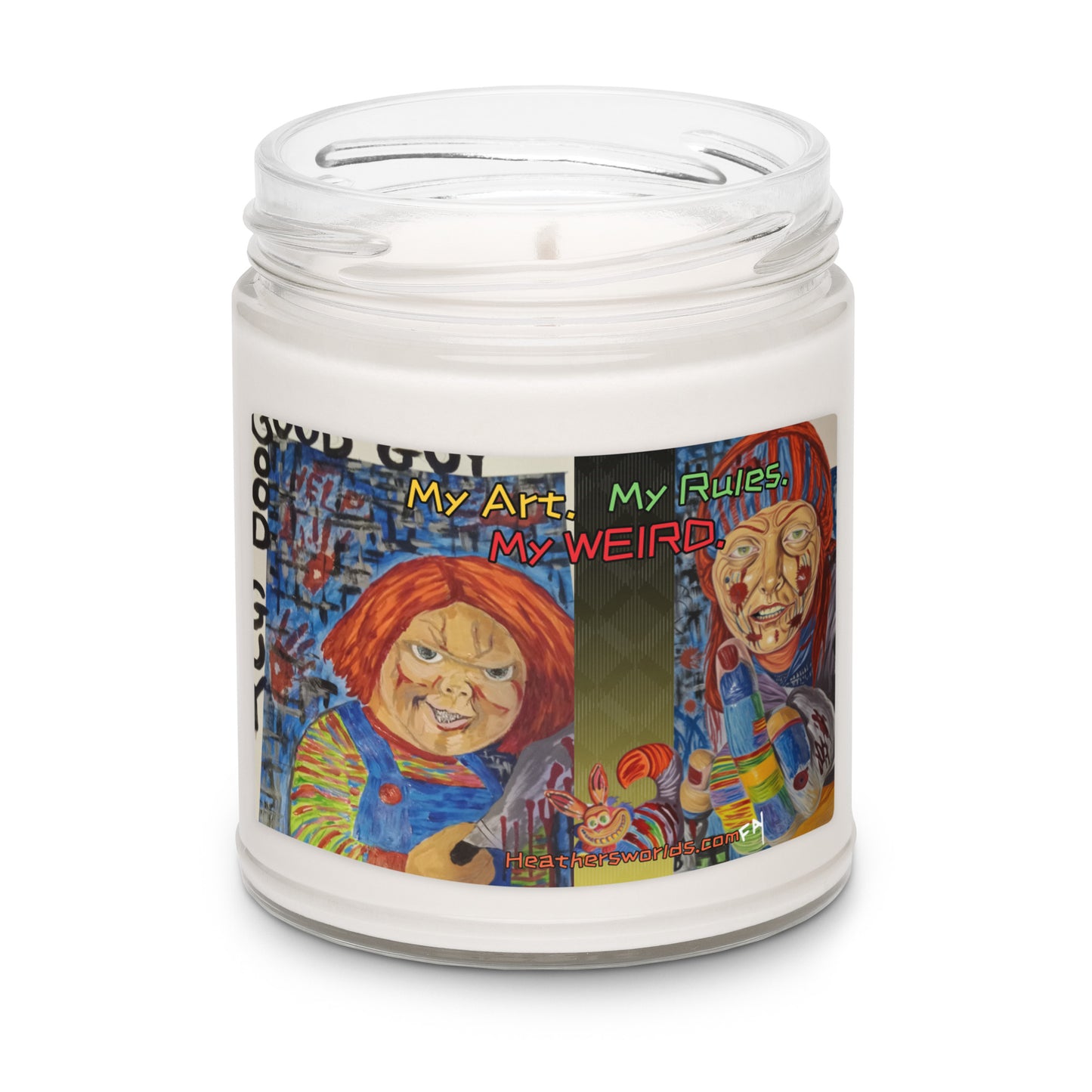 Heathers Worlds Scented soy candle My Art. My Rules. My WEIRD. - HEATHERS WORLDS8142939_22455