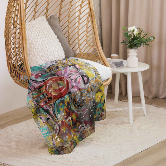 Express Yourself Art Print Throw Blanket – Original Design - HEATHERS WORLDS6464414_17482