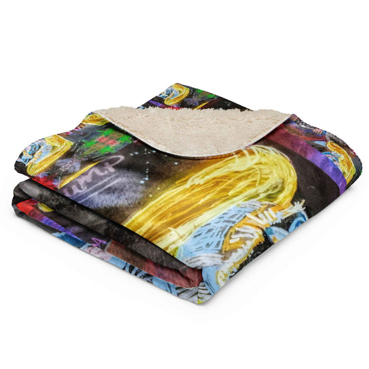 Weird Hair Superpower Art Print Throw Blanket - HEATHERS WORLDS7495410_17482