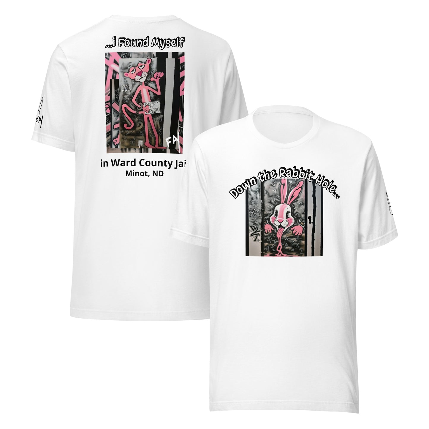 Down the Rabbit Hole I found Myself, Heathersworlds Pink Panther Unisex t-shirt by 'Fay' - HEATHERS WORLDS9364700_9526