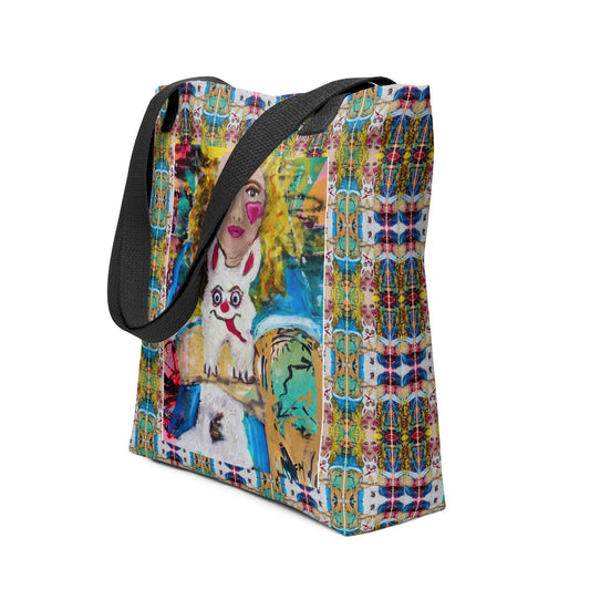 Heather's Worlds Tote Bags – Fay's original artwork displayed against a kaleidoscope background - HEATHERS WORLDS4479734_4533