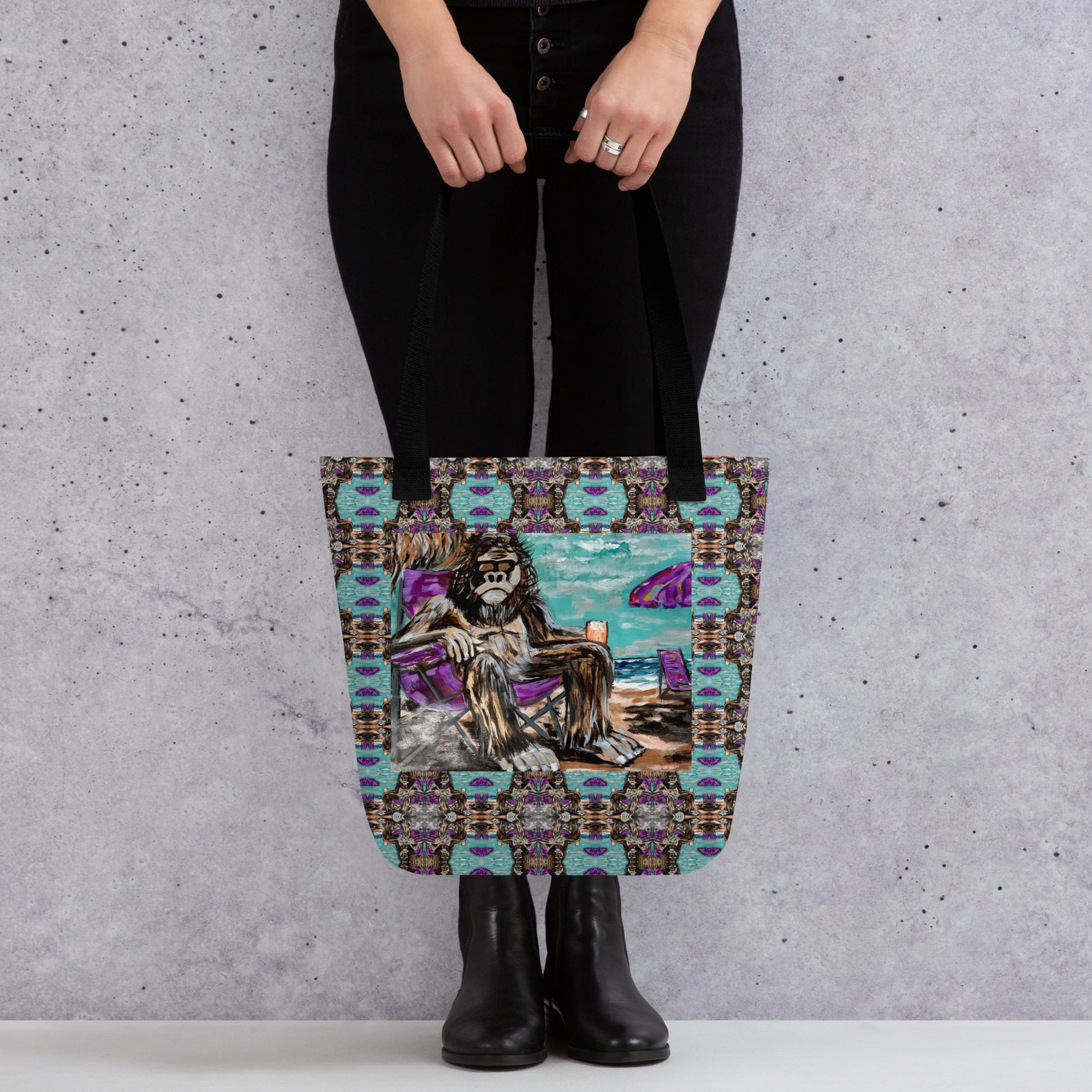 The Bigfoot's Day Off Tote Bag by Fay - HEATHERS WORLDS5054482_4533