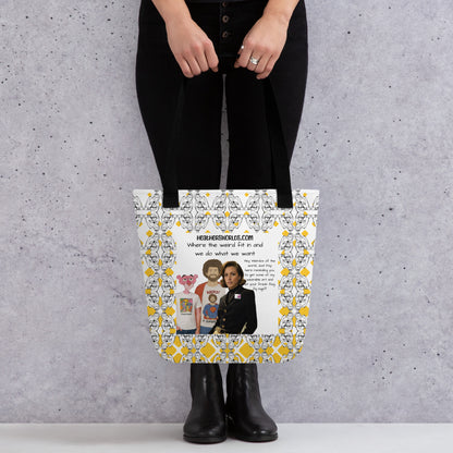 Heather's Worlds Tote Bags – Fay's original artwork displayed against a kaleidoscope background - HEATHERS WORLDS7144239_4533
