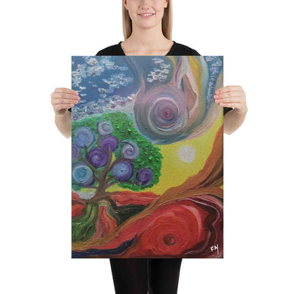 Somewhere down the rabbit hole...Original abstract art print on Canvas/by Fay