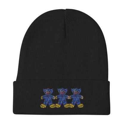 Rostin's Cool Doodle – Lil Bastard Trio Embroidered Beanie - HEATHERS WORLDS1971938_4522