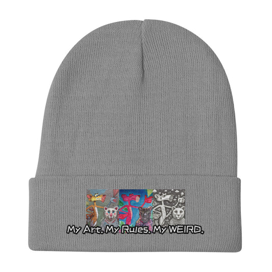 My Art. My Rules. My WEIRD. Embroidered Beanie - HEATHERS WORLDS4060131_4524