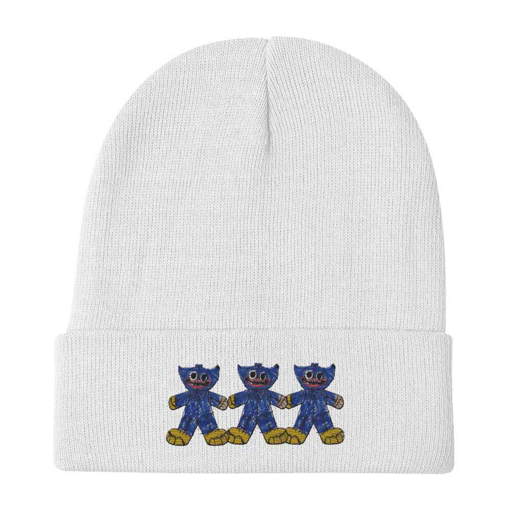 Rostin's Cool Doodle – Lil Bastard Trio Embroidered Beanie - HEATHERS WORLDS1971938_4525