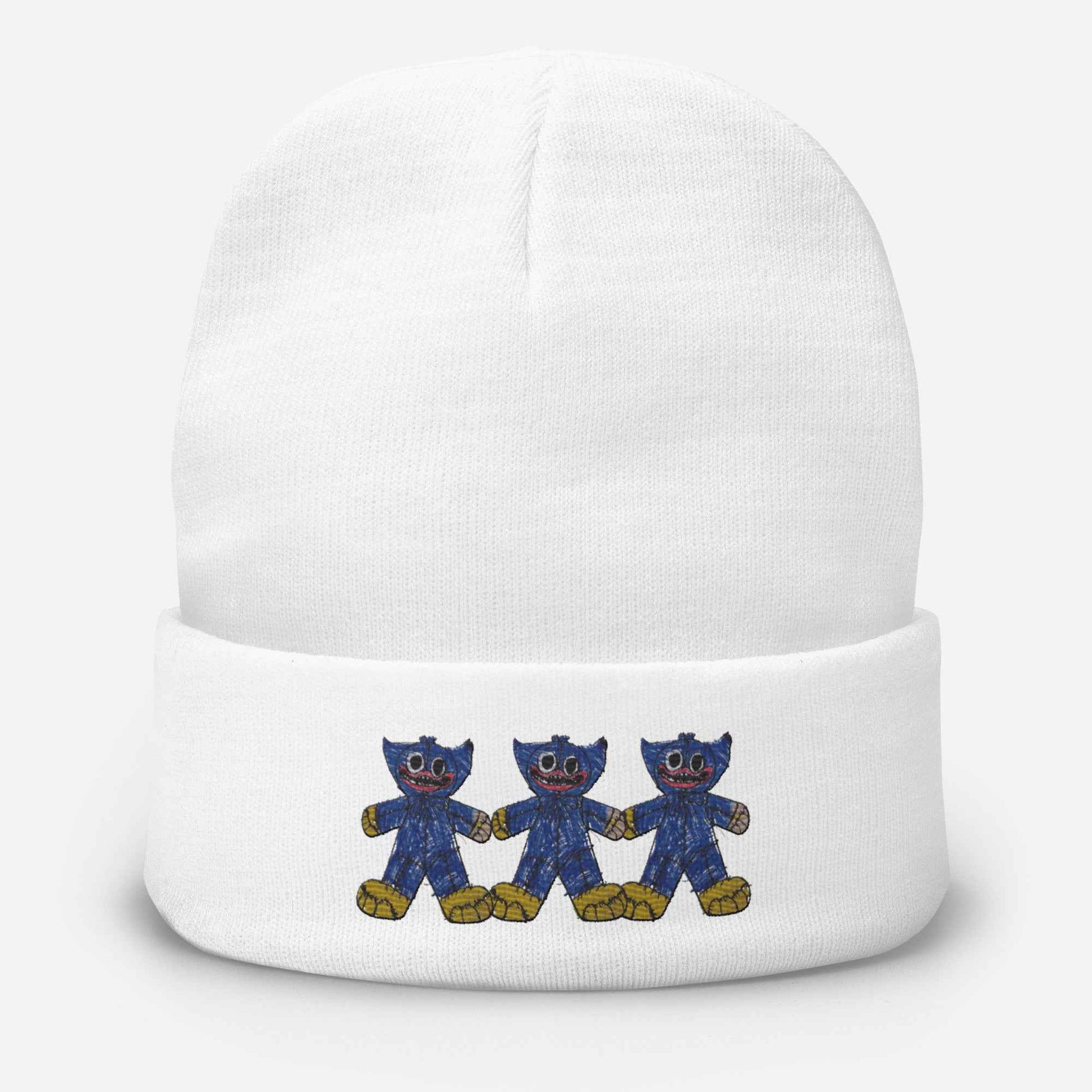 Rostin's Cool Doodle – Lil Bastard Trio Embroidered Beanie - HEATHERS WORLDS1971938_4525
