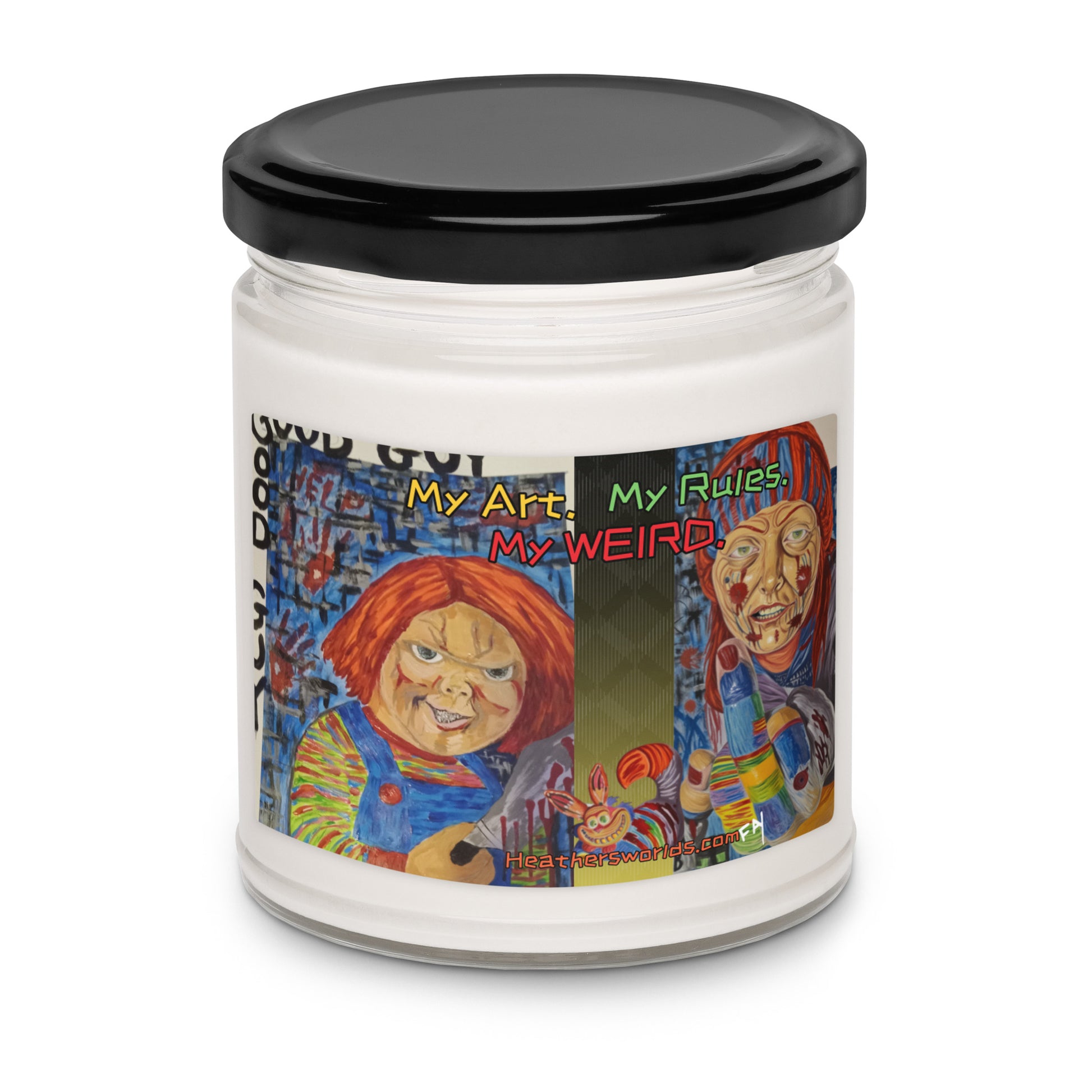 Heathers Worlds Scented soy candle My Art. My Rules. My WEIRD. - HEATHERS WORLDS8142939_22455