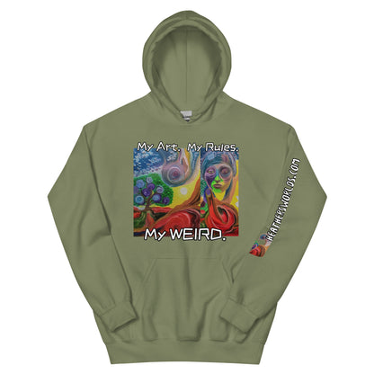 Heathers Worlds Unisex Hoodie My Art. My Rules. My WEIRD. - HEATHERS WORLDS1986063_12989