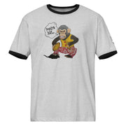 Cymbal Monkey Weird Art Ringer Tee – Heirloom Design by Fay - HEATHERS WORLDS9950341_24479T-SHIRT