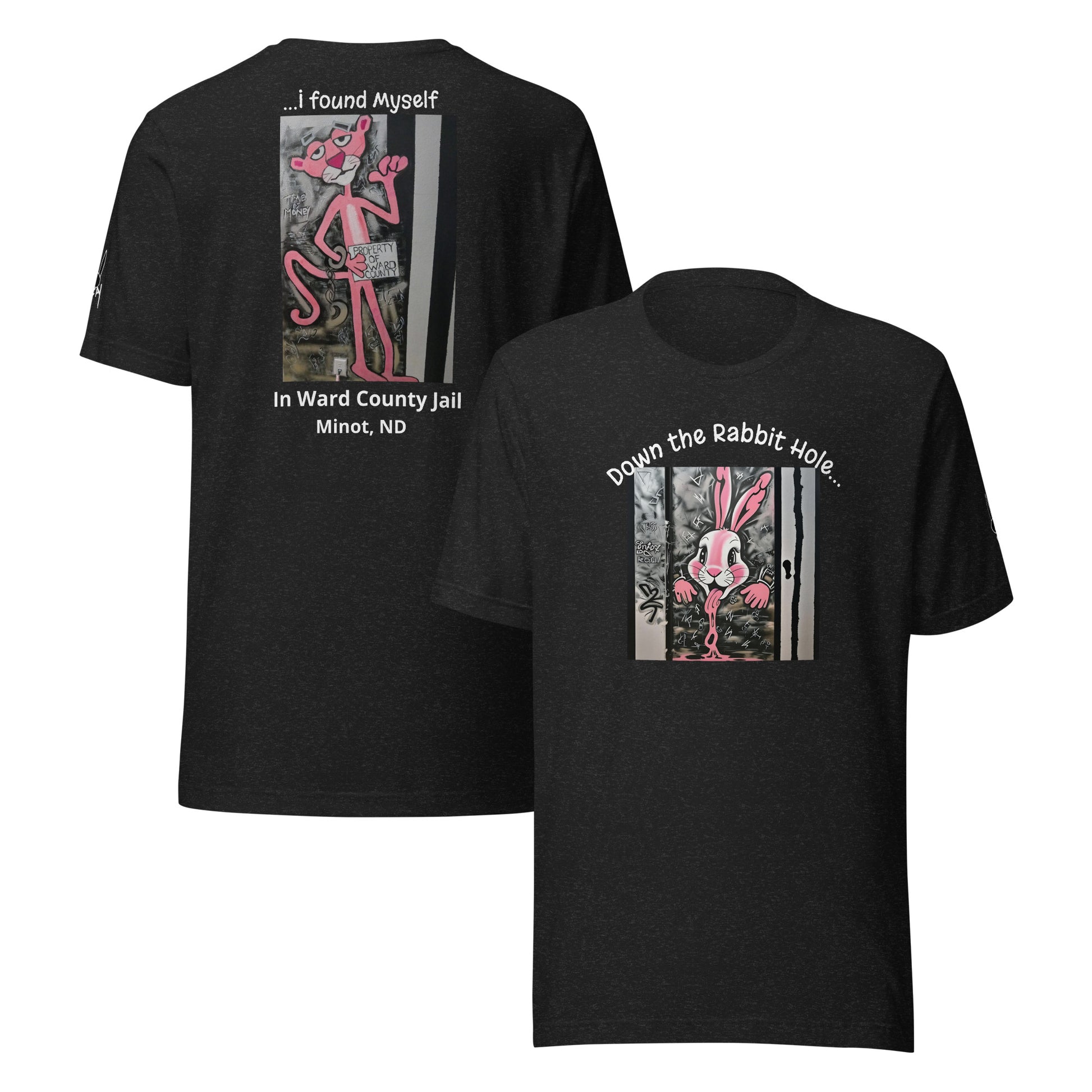 Down the Rabbit Hole I found Myself Heathersworlds Pink Panther Unisex t-shirt by 'Fay' - HEATHERS WORLDS8464818_9575