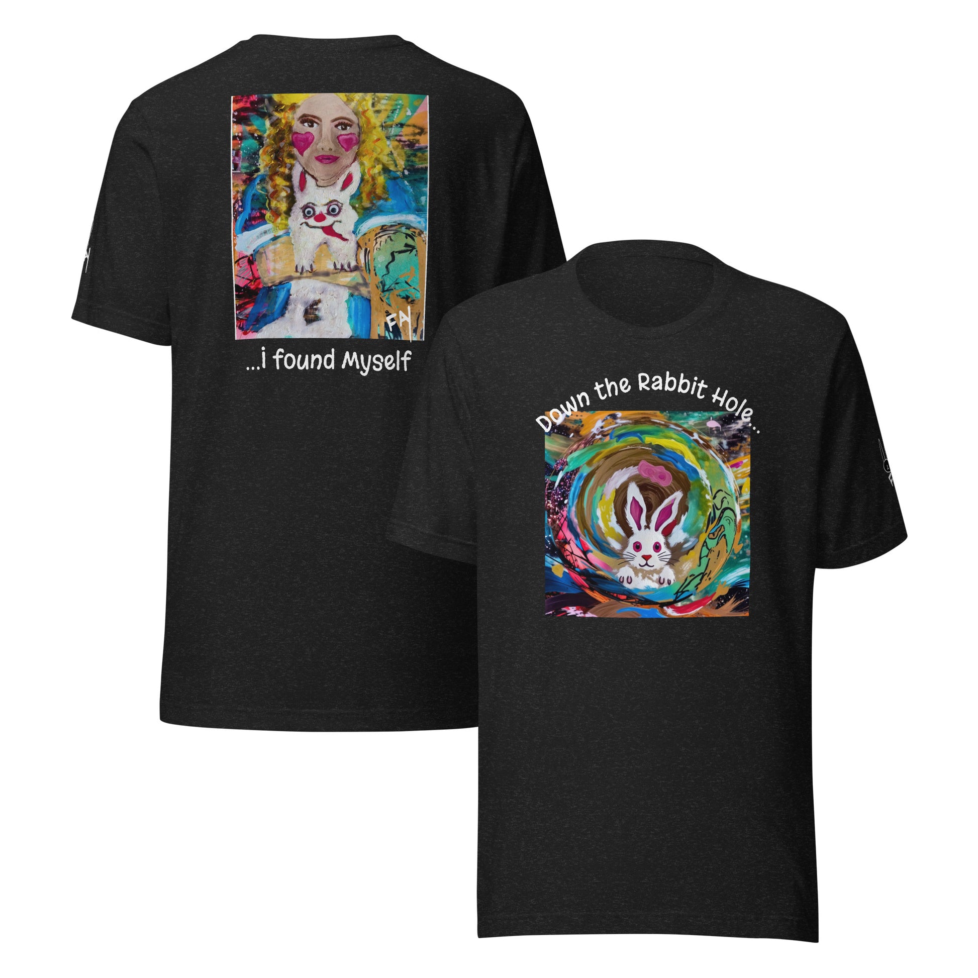 Down the Rabbit Hole, I found Myself Heathersworlds Unisex t-shirt by 'Fay' - HEATHERS WORLDS9126293_9575