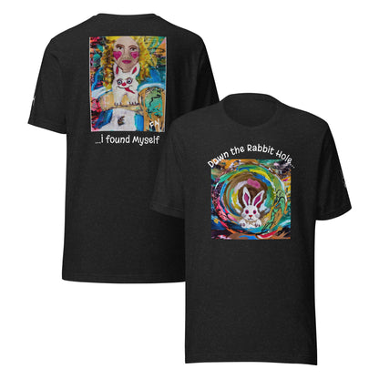 Down the Rabbit Hole, I found Myself Heathersworlds Unisex t-shirt by 'Fay' - HEATHERS WORLDS9126293_9575