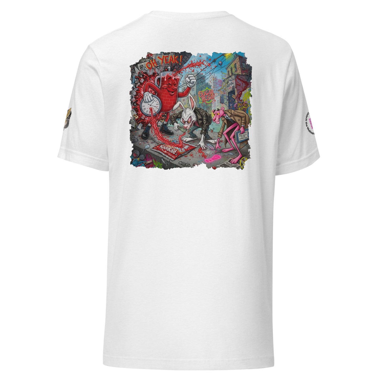 Interactive Kool-Aid Man Smash Tee | Heathers Worlds Wearable Art Unisex t-shirt - HEATHERS WORLDS8839138_24351T-SHIRT