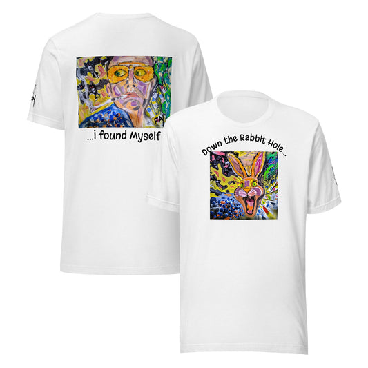 Down the Rabbit Hole, I found Myself Heathersworlds Fear n Loathing Unisex t-shirt by 'Fay' - HEATHERS WORLDS6175821_24351
