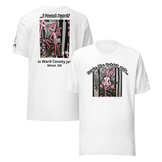 Down the Rabbit Hole I found Myself, Heathersworlds Pink Panther Unisex t-shirt by 'Fay' - HEATHERS WORLDS9364700_9526