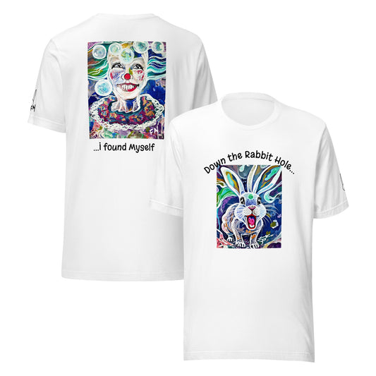 Down the Rabbit Hole, I found Myself Heathersworlds Clown Unisex t-shirt by 'Fay' - HEATHERS WORLDS7897897_9526