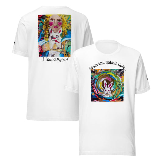 Down the Rabbit Hole, I found Myself Heathersworlds Unisex t-shirt by 'Fay' - HEATHERS WORLDS1330668_9526