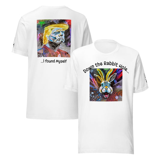 Down the Rabbit Hole, I found Myself Heathersworlds Trump Unisex t-shirt by 'Fay' - HEATHERS WORLDS5253806_9526