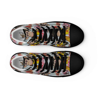 HandPainted Soles by Fay Heathers Worlds Women’s high top canvas shoes (Fucking Rat...)