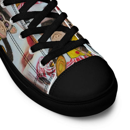 HandPainted Soles by Fay Heathers Worlds Women’s high top canvas shoes (Fucking Rat...)