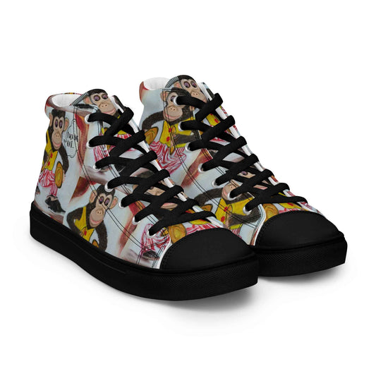 HandPainted Soles by Fay Heathers Worlds Women’s high top canvas shoes (Fucking Rat...)