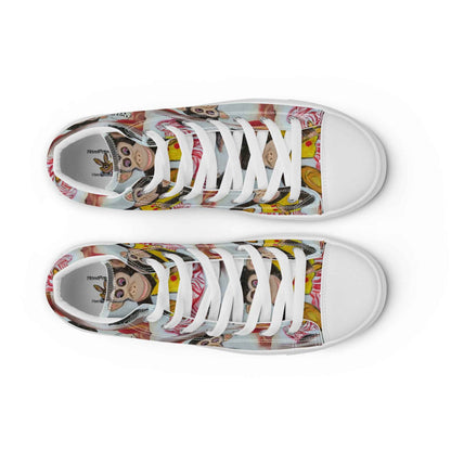 HandPainted Soles by Fay Heathers Worlds Women’s high top canvas shoes (Fucking Rat...)