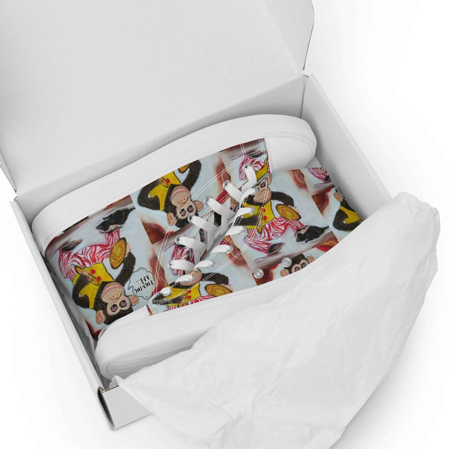 HandPainted Soles by Fay Heathers Worlds Women’s high top canvas shoes (Fucking Rat...)