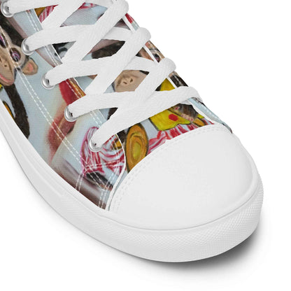 HandPainted Soles by Fay Heathers Worlds Women’s high top canvas shoes (Fucking Rat...)
