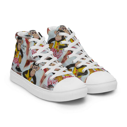 HandPainted Soles by Fay Heathers Worlds Women’s high top canvas shoes (Fucking Rat...)